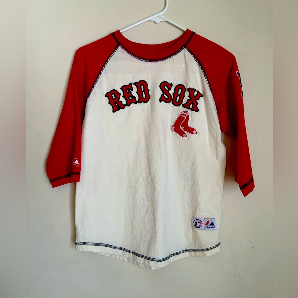 Youth MLB Boston Red Socks 3/4 sleeve shirt -size 10/12